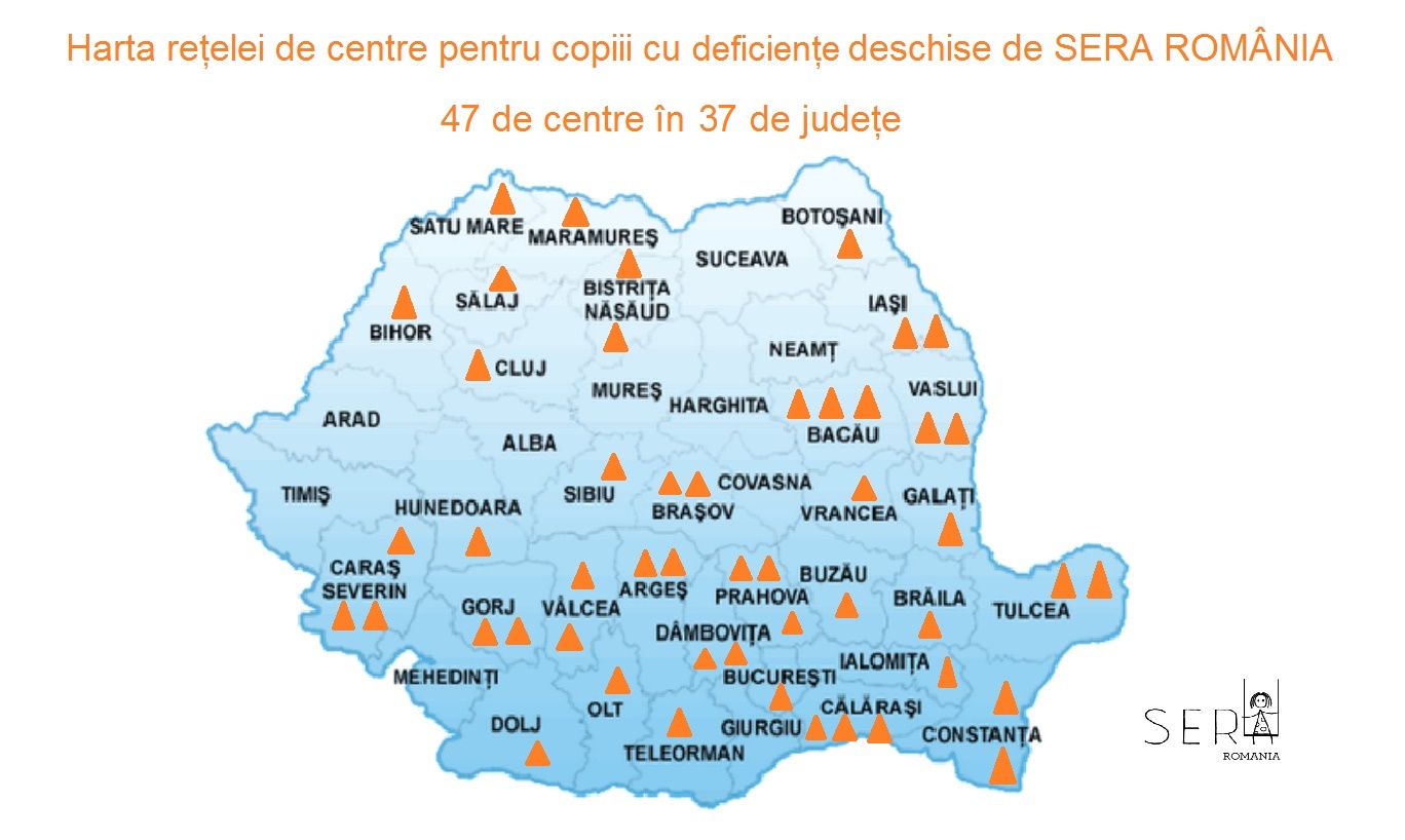 Harta retea centre recuperare copii sera romania